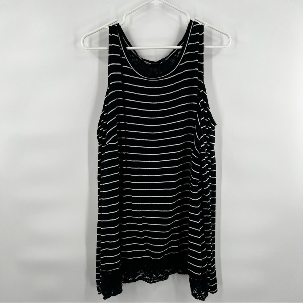 Kaari Blue cold shoulder blue striped long sleeve blouse size 2X